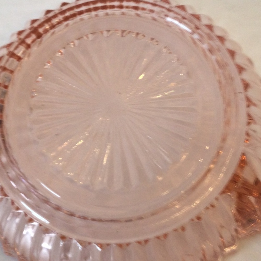 Vintage Pink Depression glass Napie bowls -2 - Picture 4 of 4